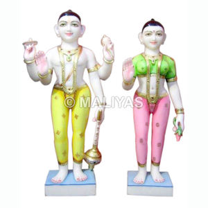 รูปปั้นพระนารายณ์หินอ่อนสไตล์อิสคอน |   พระพุทธรูปหินอ่อนพระวิสุทธินูแบบดั้งเดิม – มาลียาส - Product Image 1