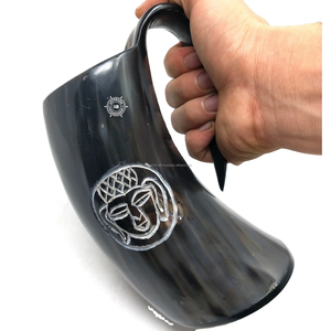 แก้วดื่มธรรมชาติฮอร์นเป็นมิตรต่อสิ่งแวดล้อมถ้วยเครื่องดื่มสำหรับบ้านและปาร์ตี้สำหรับสถานที่ให้บริการ - Product Image 1