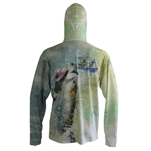 เสื้อฮู้ดพิมพ์ลาย OEM รุ่นใหม่ล่าสุด สำหรับตกปลาและล่าสัตว์ ป้องกันแสงแดด ลดราคา ดีไซน์ใหม่ล่าสุด เสื้อฮู้ดผู้ชาย - Product Image 5