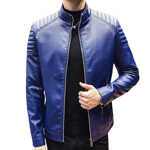Veste en cuir véritable pour homme, style motard, fermeture éclair, coupe slim, avec poches zippées, logo personnalisé OEM, vêtements d'extérieur pour l'hiver - Product Image 4