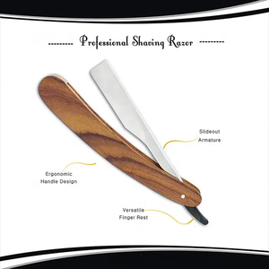 Navajas de Afeitar Profesionales de Alta Calidad con Mango de Madera y Hojas de Acero Inoxidable, Aprobadas por CE e ISO, Tegra Surgical - Product Image 3