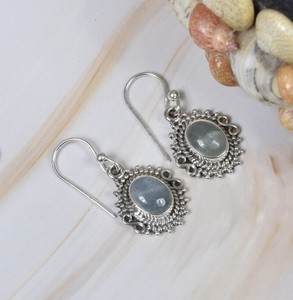 Wholesale Natural Moonstone <b>Earrings</b> 925 Sterling <b>Silver</b> Handmade Moonstone Drop <b>Dangle</b> <b>Earrings</b> - Product Image 2