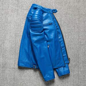 Veste en cuir vintage décontractée authentique pour hommes avec col à revers, manteaux chauds pour un usage quotidien, tenue décontractée en hiver - Product Image 4