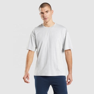 Camiseta Ligera de Algodón Lisa para Hombre, Última Moda, Cuello Redondo, Manga Corta, Color Sólido, Casual, Tallas Grandes, Hombros Caídos - Product Image 2
