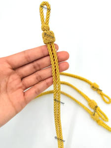 Cordon doré tressé, cordon pour chapeau pour uniforme ou tenue de cérémonie, cordon torsadé décoratif - Product Image 5