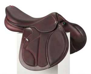 Silla de Montar Inglesa de Cuero de Lujo para Salto y Doma, Equipo Ecuestre Premium con Ribete Rojo, Arco de Madera y Herrajes de Latón - Product Image 6