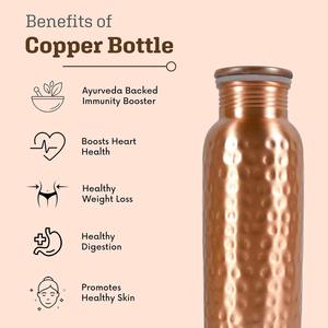 Black Floral Printed <b>Copper</b> Water <b>Bottle</b> Tropical Flower Design Leakproof Reusable Ayurvedic Handmade Gift <b>Bottle</b> - Product Image 3
