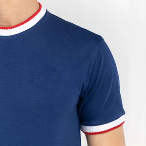 2026 New Arrival Fashion Men's Ringer <b>T</b>-<b>Shirt</b> 100% Cotton Ribbed <b>Neckline</b> Heavy Thick Athletic Gym Training 300g Eco-Friendly - Product Image 6