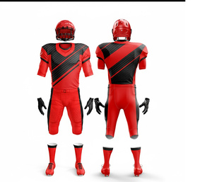 Tenue d'équipe de football américain personnalisée – Maillot et pantalon |   Ensemble de football avec maillot et pantalon |   Vêtements de sport en polyester respirant - Product Image 2