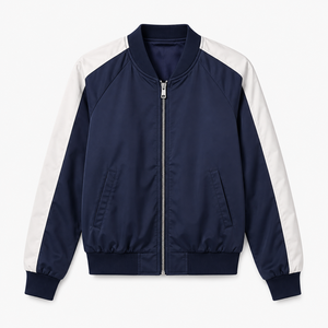 Fashionable Women Bomber Jackets / Custom <b>Zipper</b> Pocket Sleeve Design Breathable Comfortable Women Bomber Jackets For Sale - Product Image 2