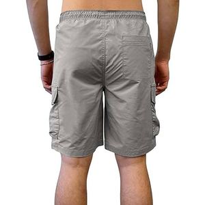 Shorts cargo en coton pour hommes, respirants, vêtements de sport, taille élastique, multi-poches, décontractés, vente en gros OEM - Product Image 3