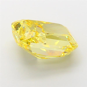 Diamant de laboratoire CVD certifié, taille coussin, jaune vif, luxueux et étincelant, pour la création de bijoux fins, pierre précieuse non montée. - Product Image 3