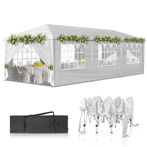 Portable Instant 10x30ft Outdoor Pop up <b>Canopy</b> <b>Tent</b> with 8 Sidewalls for Parties Weddings Birthdays & Graduations - Product Image 3