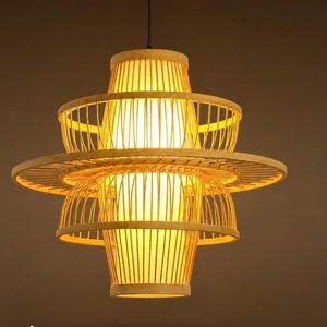Natural Bamboo Pendant Lamp Handmade Woven Energy Saving Sensor/Remote/App Control High Brightness Eye Caring <b>Ceiling</b> <b>Light</b> for - Product Image 6