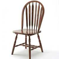 Chaise de salle à manger moderne en bois massif chêne miel avec dossier à lattes verticales, assise confortable pour cuisine, restaurant professionnel et café
