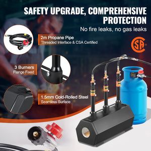 Fucina a Gas Portatile a 3 Bruciatori, Grande Capacità, per Ferratura, 2600 Fahrenheit, Attrezzatura per Forgiatura del Metallo - Product Image 4