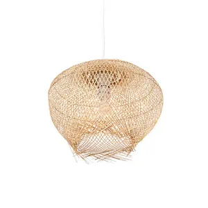 Best-seller Grand lustre en bambou Lampe suspendue zen rustique créative de style sud-est asiatique pour salons de thé d'hôtel - Product Image 3