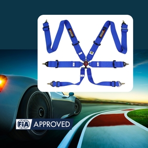 Made in Taiwan TBRACING ECO FIA Certified 6 Point Racing Harness Lightweight Cam Lock Custom Colors Wholesale Supply - Product Image 1