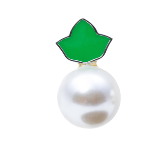 Pearl Ivy Leaf Earrings White Green Women Elegant Leaf Drop Earrings Fashion <b>Jewelry</b> Sorority Inspired Pearl Dangle Earrings - Product Image 2