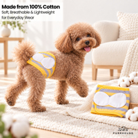 Bandeau de ventre lavable pour chien mâle Kawaii - Collection Animaux Mignons