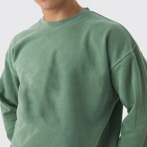 Sweat-shirt à col rond pour homme de qualité supérieure, en coton et polyester, molletonné, hiver, OEM, streetwear personnalisé, surdimensionné, uni, avec poche, respirant - Product Image 6