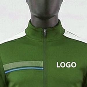 Ensemble de survêtement sportif personnalisé à manches longues, motif rayé, vêtements de sport décontractés, survêtements 100% polyester - Product Image 4