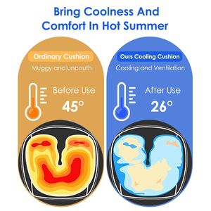 Cuscino Portatile USB Plug-AU per Sedile Estivo con Sistema di Raffreddamento ad Acqua e Ventole a 3 Velocità, Temperatura Costante 26°C/78°F - Product Image 2