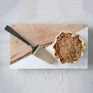 Planche à découper en marbre et bois, surface de découpe de luxe pour cuisine, durable, en pierre naturelle et bois massif, planche de préparation alimentaire - Product Image 6