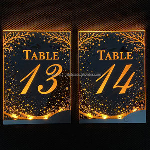Sin Pedido Mínimo, Etiquetas de Plástico con Luz Digital Personalizadas, Números de Mesa, Letreros para Fiestas de Bodas y Cumpleaños - Product Image 5