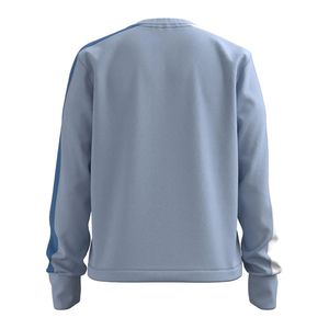 Sudadera Casual de Mujer, Color Azul Claro, Cuello Redondo, Manga Larga, Tejido de Algodón/Bambú, con Bordado y Encaje, para Otoño - Product Image 3