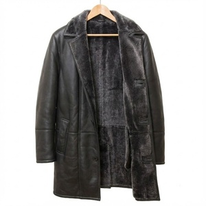 Vestes en cuir pour hommes sur mesure, vestes en peau de mouton doublées de fausse fourrure, vestes aviateur bomber en gros - Product Image 1