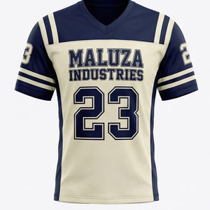 Ensemble d'uniformes de football américain à panneaux hybrides, sublimé, extensible dans les 4 sens, avec maillot de football renforcé pour les tackles et pantalon rembourré - Product Image 1