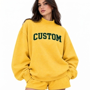 Sudadera Holgada de Cuello Alto para Mujer, Estilo Casual, Oversize, Manga Larga, Prenda Moderna para Uso Diario - Product Image 3