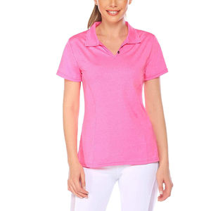 Polo pour femme de haute qualité OEM, color block, en coton bleu, personnalisable, pour le golf, OEM ODM - Product Image 1