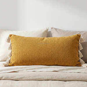 Housse de coussin lombaire décorative marron chocolat, coussin de banc texturé, coussin d'appoint rustique moderne pour canapé - Product Image 4