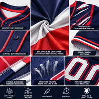Jersey Baseball Kustom Remaja OEM ODM Kaos Tim Baseball Anak-Anak Jersey Baseball Sublimasi Kancing Depan Produsen Jersey Baseball
