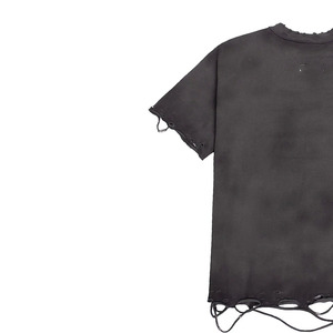 T-shirt de luxe en coton tricoté 100% anti-plis, col rond, coupe oversize, épaules tombantes, 240g, lavage acide vieilli, impression DTG - Product Image 2