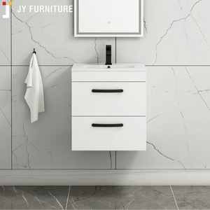 JY Furniture Armoire blanche flottante en mélamine de haute qualité Miroir de salle de bain Armoire de toilette pour hôtels - Product Image 5