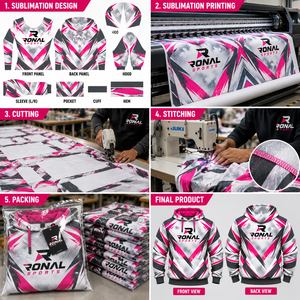 เสื้อฮู้ดผู้ชายผ้าฟลีซหนานุ่มพิมพ์ลายตามสั่ง ป้องกันรอยยับ ลายทางกว้าง ทรงโอเวอร์ไซส์ สไตล์สตรีทแวร์ ผ้าฝ้าย คุณภาพดีที่สุด รับผลิตแบบ OEM - Product Image 5