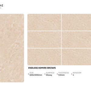 Carreaux de porcelaine brillants et élégants, format 600x1200, grands carreaux pour sols et murs, pour la maison, le bureau et les intérieurs commerciaux - Product Image 1