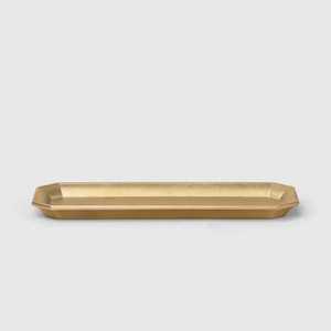 Ornate Embossed Edge Brass Rectangular Serving <b>Tray</b> Vintage Gold Metal Platter Luxury <b>Tea</b> <b>Tray</b> Handcrafted Metal Tableware - Product Image 6