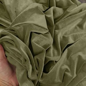 Classic Modern Light Mehandi Green Satin Fabric Heavyweight 100% Polyester Woven Solid Color Brushed Sueded Finish Suits - Product Image 1