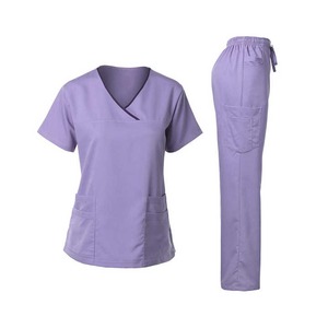 New Color Custom Polyester Cotton Short Sleeve Women <b>Surgical</b> <b>Scrub</b> Sets Hospital Doctors Suits Nurse Uniform Clothes - Product Image 6