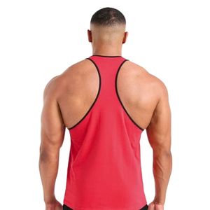 <b>Mens</b> <b>Red</b> Racerback Tank Top Gym Workout <b>Vest</b> Athletic Fitness Training Bodybuilding Sportswear Sleeveless Running Activewear - Product Image 2
