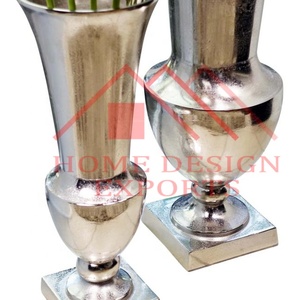 2025 vente chaude centres de sol nickelage grand vase de sol trompette pour pièce maîtresse de sol de mariage et trompette de décor à la maison - Product Image 4