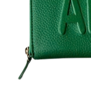 Green Zip Around <b>Wallet</b> with Embossed AKA Lettering, Long Faux Leather Clutch Purse with Card Slots and Coin Pocket <b>Women</b> - Product Image 3