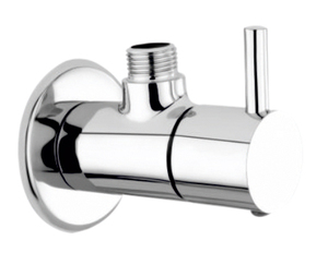 Grifo angular de pared de alta resistencia con brida cromada para agua fría y caliente, accesorio de plomería de latón para lavabo de baño. - Product Image 3