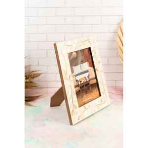 Cadre photo vertical autoportant imprimé en relief à deux couleurs, écologique, en os incrusté, pour la maison, le bureau, décoration murale, Zn - Product Image 4