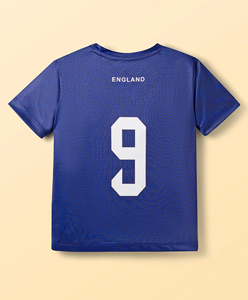 Maillot de football d'Angleterre pour garçons, manches courtes, sublimé, respirant, 100% polyester, rayé, séchage rapide, antibactérien - Product Image 3