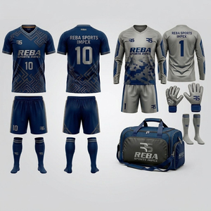 Professional Soccer Kit Jersey Shorts <b>Socks</b> Custom Team Uniform Printed Breathable Eco-Friendly Quick Dry Fabric Sports Apparel - Product Image 2